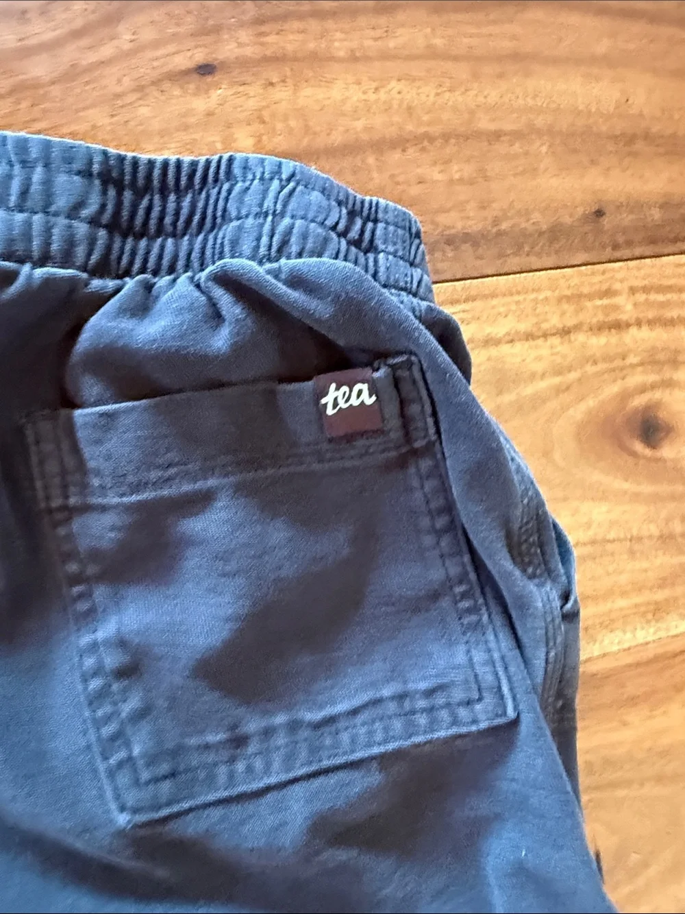 Tea Collection Navy Elastic-Waist Cargo Shorts